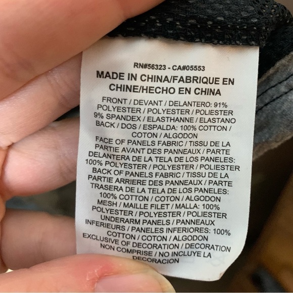 [Nike] Black & Gray Drawstring Waist Mesh Detail  Sleeveless Athletic Tank Top - Picture 6 of 8